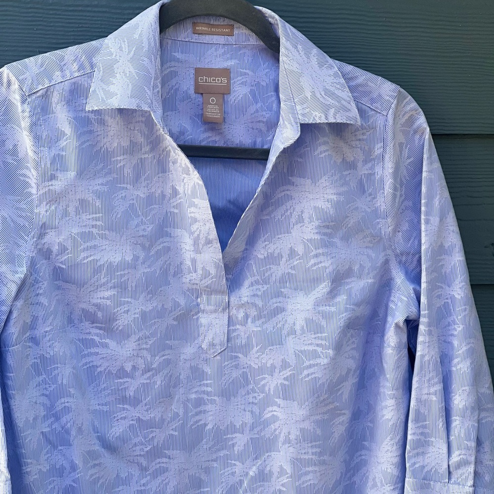 Chico's Blue Patterned women’s Shirt